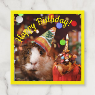 Etiquetas Para Lembrancinhas Feliz Aniversário - Partido Animal Guiné Pig Pap