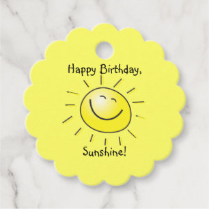 Etiquetas Para Lembrancinhas Feliz aniversário, Sunshine!