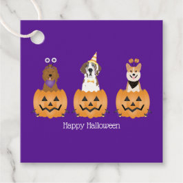 Etiquetas Para Lembrancinhas Feliz Cachorros De Halloween Em Pumpkins