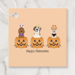 Etiquetas Para Lembrancinhas Feliz Cachorros De Halloween Em Pumpkins