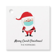 Feliz Covid Natal Papai Noel Vestindo facemask