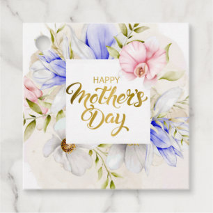 Etiquetas Para Lembrancinhas Feliz Dia das Mães Floral Presente Elegante de P