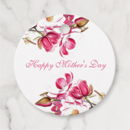 Etiquetas Para Lembrancinhas Feliz Dia das Mães Rosa caligrafia floral