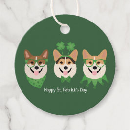 Etiquetas Para Lembrancinhas Feliz Dia de São Patrício Pembroke Welsh Corgi Dog
