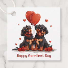 Etiquetas Para Lembrancinhas Feliz Dia dos Namorados Cães Rottweiler