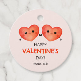 Etiquetas Para Lembrancinhas Feliz Dia dos Namorados com dois corações
