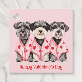 Etiquetas Para Lembrancinhas Feliz Dia dos Namorados Schnauzer Dogs