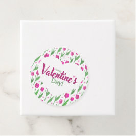 Etiquetas Para Lembrancinhas Feliz Dia dos Namorados Tulipas Rosa