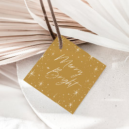 Etiquetas Para Lembrancinhas Feliz e Dourado Natal brilhante