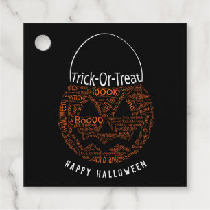 Etiquetas Para Lembrancinhas Feliz Halloween Jack O Lanterna, Arte em Palavra
