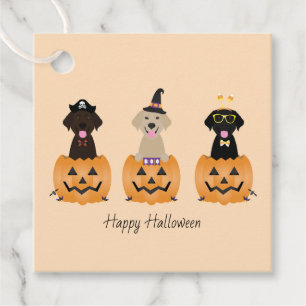Etiquetas Para Lembrancinhas Feliz Halloween Labrador Retriever Cães Pumpkin