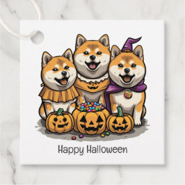 Etiquetas Para Lembrancinhas Feliz Halloween Shiba Inu Dogs