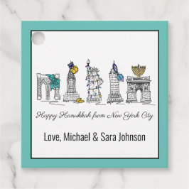 Etiquetas Para Lembrancinhas Feliz Hanukkah da Nova Iorque NYC Chanukah