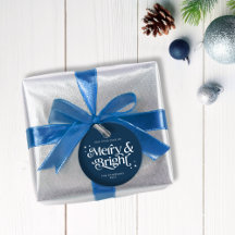 Feliz Minimalista Azul e Natal Brilhante