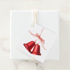 Etiquetas Para Lembrancinhas Feliz Natal, decoração de Red Bell com texto