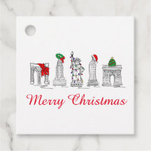 Feliz Natal Edifícios NYC Feriado