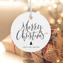 Feliz Natal em Caligrafia Simples Preta