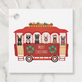 Etiquetas Para Lembrancinhas Feliz Natal Francês Bulldog Foliday Trolly