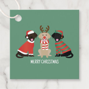 Etiquetas Para Lembrancinhas Feliz Natal Labrador - Cães de Retriever