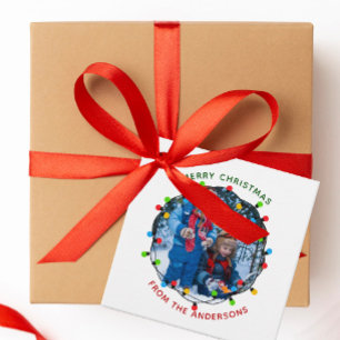 Etiquetas Para Lembrancinhas Feliz Natal Luz Vermelho Foto de Verde