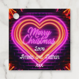 Etiquetas Para Lembrancinhas Feliz Natal Neon Personalizado