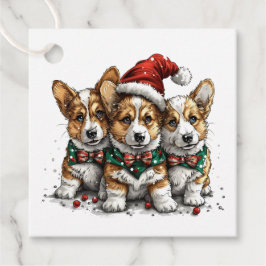 Etiquetas Para Lembrancinhas Feliz Natal Pembroke Welsh Corgi Puppies