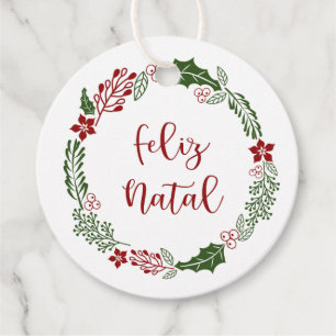Etiquetas Para Lembrancinhas Feliz Natal Português, Personalizado