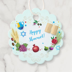 Etiquetas Para Lembrancinhas Feliz ornamento decorativo SHAVUOT sete espécies