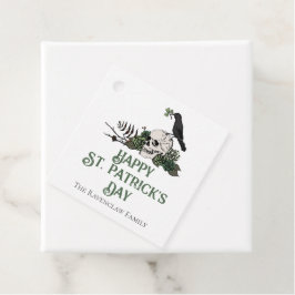 Etiquetas Para Lembrancinhas Feliz Rua. Patricks Day Floral Skull & Clovers
