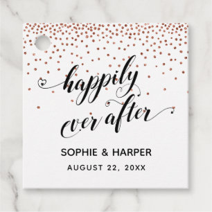 Etiquetas Para Lembrancinhas Feliz Sempre Depois de Corações e Confetti de Cobr
