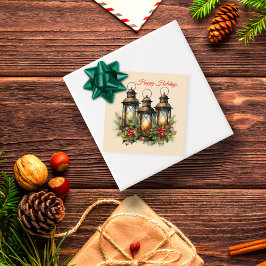 Etiquetas Para Lembrancinhas Felizes Feriados Invernos Lanternas para Presente