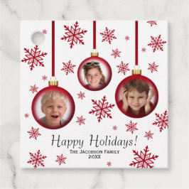 Etiquetas Para Lembrancinhas Felizes Férias Vermelhas Festivas 3 Foto