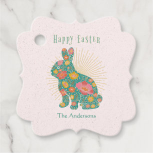 Etiquetas Para Lembrancinhas Felz pascoa Bunny Pastel Vintage Personalizado