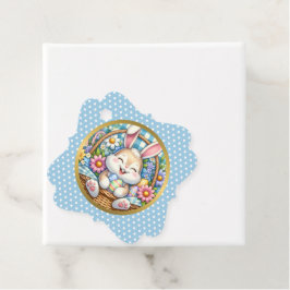 Etiquetas Para Lembrancinhas Felz pascoa com coelhinhos, ovos e flocos