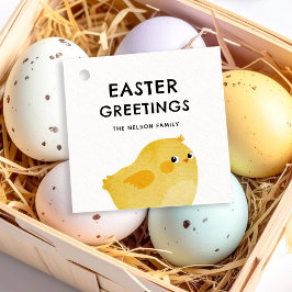 Etiquetas Para Lembrancinhas Felz pascoa com frango amarelo