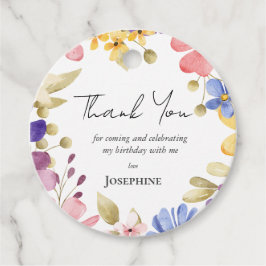 Etiquetas Para Lembrancinhas Feminine Floral Wreath Birthday