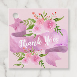Etiquetas Para Lembrancinhas Feminino Bonito Chic Floral Rosa Bege Rosa Obrigad