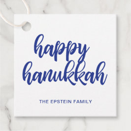 Etiquetas Para Lembrancinhas Feriado Azul Moderno de Hanukkah Feliz