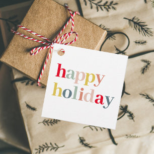 Etiquetas Para Lembrancinhas Feriado Feliz Colorido Moderno