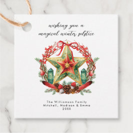 Etiquetas Para Lembrancinhas Feriado nas Estrelas do Férias do inverno Solstíci