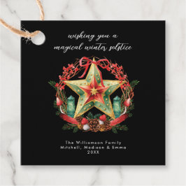 Etiquetas Para Lembrancinhas Feriado nas Estrelas do Férias do inverno Solstíci