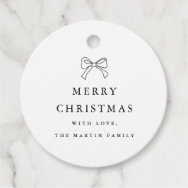 Etiquetas Para Lembrancinhas Feriado Personalizado de Natal Preto e Branco