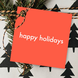 Etiquetas Para Lembrancinhas Feriados vermelhos corais | Na moda mínimo moderno