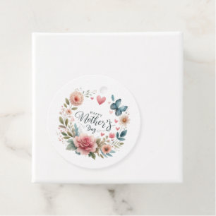 Etiquetas Para Lembrancinhas Ferida Floral Com Borboleta Feliz Dia de as mães