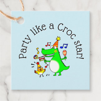 Etiquetas Para Lembrancinhas Festa Como uma Estrela Croc Crocodilo Dançante Fof