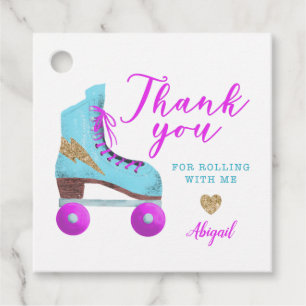 Etiquetas Para Lembrancinhas Festa de aniversário colorida da patinagem de rol