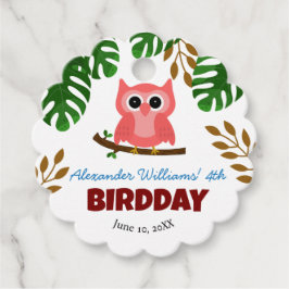 Etiquetas Para Lembrancinhas Festa de aniversário de Bird Kid da Floresta Tropi
