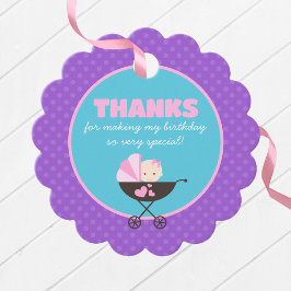 Etiquetas Para Lembrancinhas Festa de aniversário De Boneca Garota Obrigado Tag