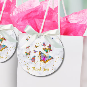 Etiquetas Para Lembrancinhas Festa de aniversário de borboleta brilhante colori