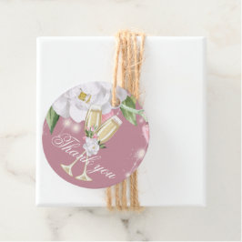 Etiquetas Para Lembrancinhas Festa de aniversário de Champanhe de Luxo Obrigado